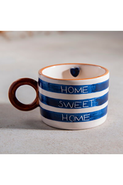 Ayda Seramik El Yapımı Seramik Home Sweet Home Kahve Kupası - Fincanı
