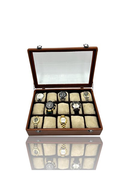 Dijital Çarşı Кутия за часовници Diji с 15 броя кафяви