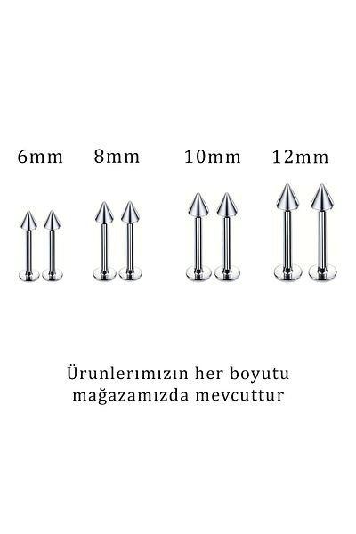 BEZO 316L 100% Surgical Bilateral Spike - Arrow, Pointed Piercing, Cartilage, Tragus and Rate Nose Lip