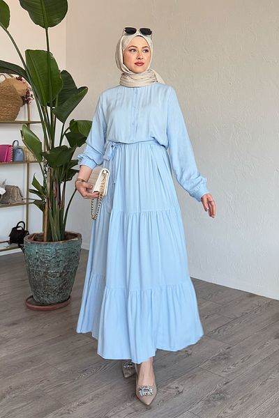 InStyle Rochie Belmando Baby Blue cu curea