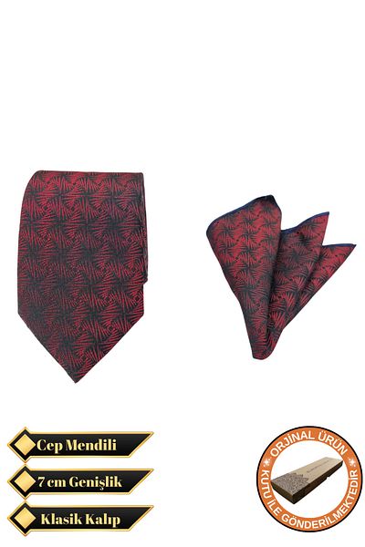 Elegante Cravatte Special Boxed Patterned Tie and Pocket Handkerchief