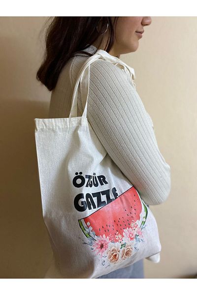 sema aksesuar Palestine Themed Special Design Cloth Bag - Shoulder and Hand Bag