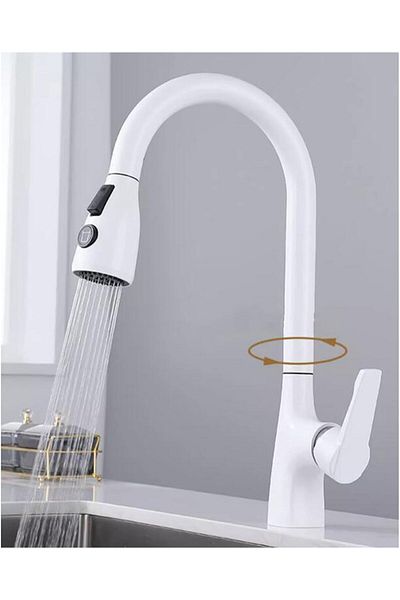 OEM 2025 New Kitchen Sink Faucet - White with Spiral and Fountain, Water Purifier Outlet, 7 Years Warranty Imported