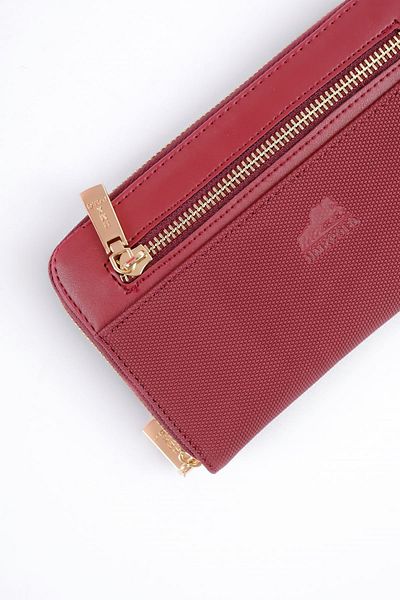 Lal Shoes & Bags Burgundy Women's Wallet - Front Eye Detail and Zipper