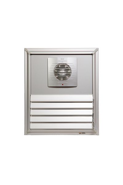 kadıoğlu menfez sineklik Anodized Matte Chrome Aluminum Surface Bonding Grille with 55X60 Aspirator (Ventilation - Fan)