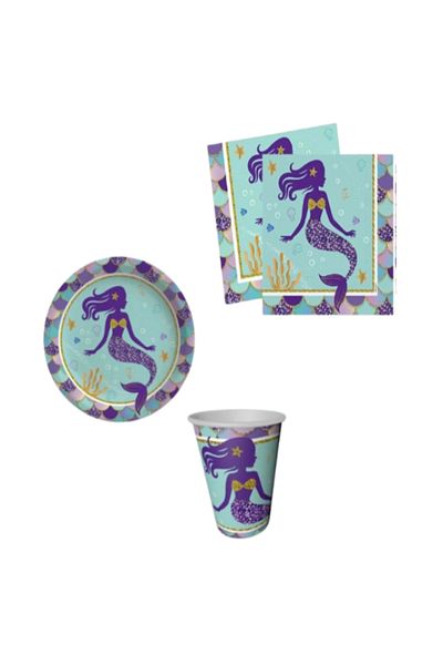 party mix Mermaid Birthday Concept |   Mermaid Plate Cup |   Mermaid Balloon