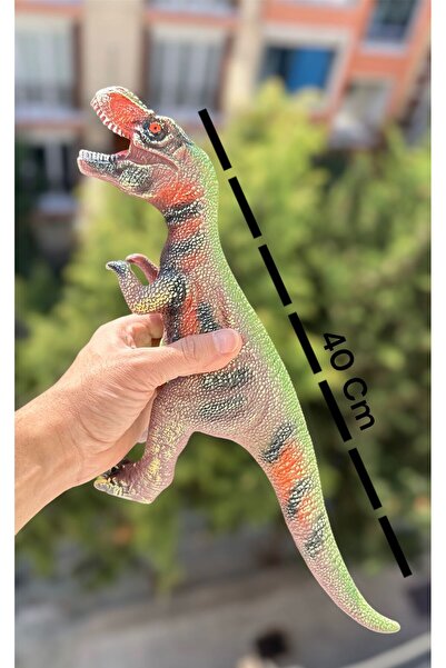 dinazor T-Rex Dinazor Gerçekçi Oyuncak Sesli 40 Cm Boy Soft Yumuşak Et Malzeme