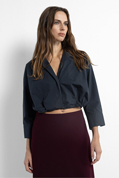 boneqa barcelona Belden Bağlı Crop Gömlek