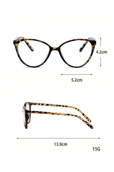 Chunky Frame Sirius Cat Eye Leopard Blue Light Protection Glasses