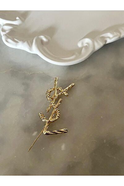 Galia Broş Gold Kabartmalı