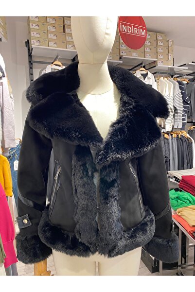 Robin kürk detaylı mont