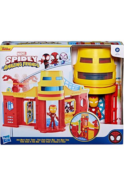 Hasbro Marvel Spidey And His Amazing Friends - Stark Tower Playset With Iron Man Action Figure