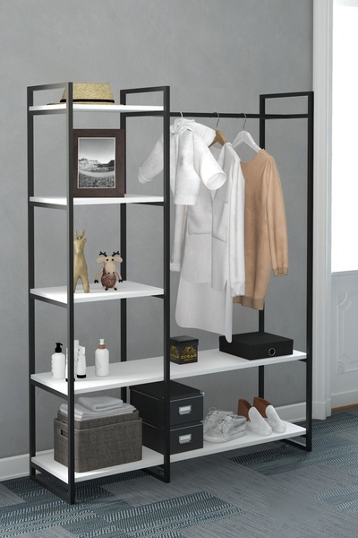 Park Trafik Açık Gardolap Elbise Askısı Sağlam Malzeme Demonte