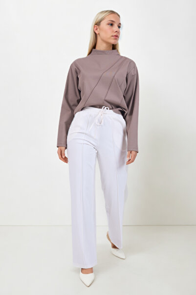 Vitrin Modal Trousers with Stitched Front