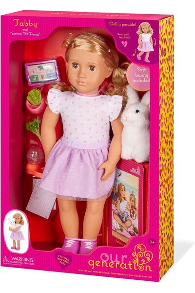 Our Generation دمية فاخرة لمحبي الحيوانات الأليفة مع كتاب