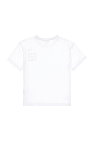 U.S. Polo Assn. Erkek Çocuk Beyaz Comfort Basic Bisiklet Yaka Tişört 50295447-VR013