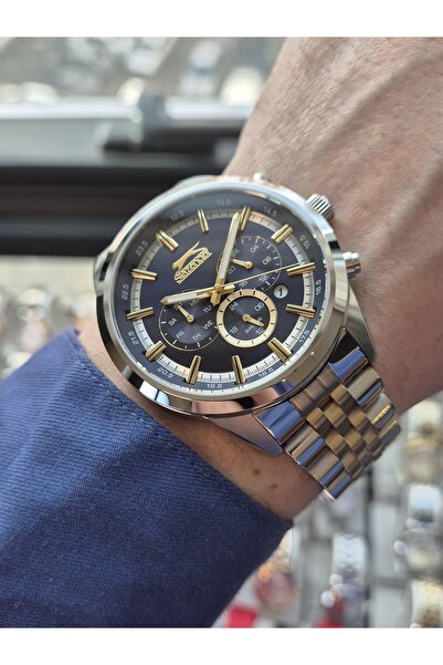 Slazenger ساعة يد رجالية Sl.09.2204.2.05 - وظائف نشطة وضمان لمدة عامين