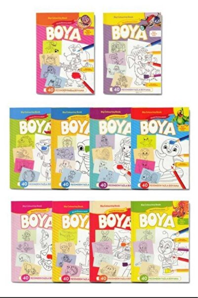 Zemin Yayınları ÖRNEKLİ KOLAY BOYAMA KİTABI EĞİTİCİ 10 KİTAP 3-6 YAŞ