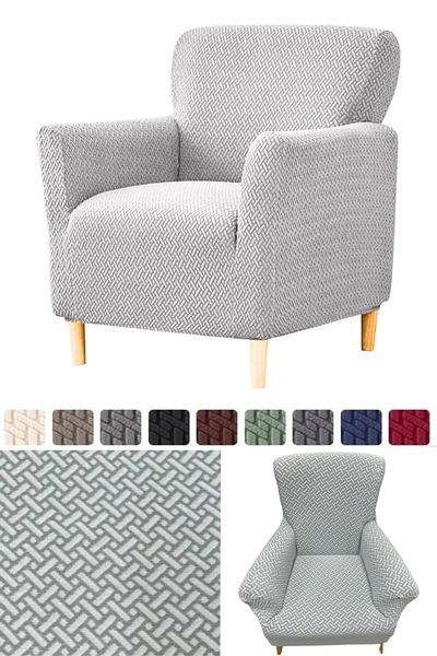 probak Brick Pattern Sofa Cover Elastic Non-Slip Single Seater Benjer Seat Cover 1 Piece