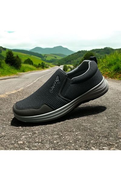 mustey pantofi de mers unisex cu talpă ortopedică anti-alunecare fără șireturi