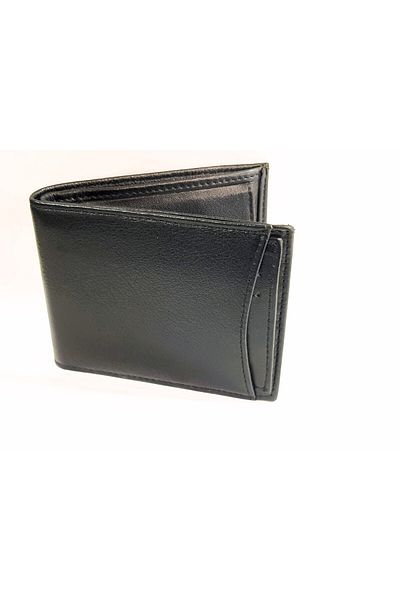 aysefe Genuine Leather Classic Horizontal Wallet with Card Holder Compartment