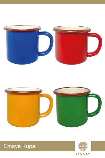 Esse Retro Series Enamel Mug - Set of 4