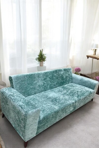 MADAME BELLA Kadife 3 Kişilik Koltuk Örtüsü Leke Tutmaz Esnek Solma Yapmaz Pa...