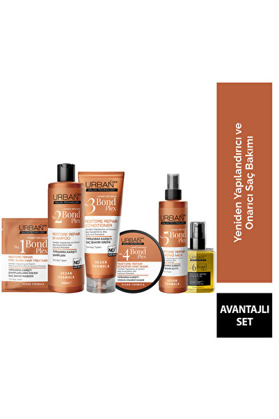 Urban Care Bond Plex Restore Repair Yıpranma Karşıtı Saç Bakım Seti 6'lı-vega...