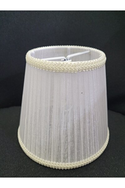 Genel Markalar Beyaz Aplik Lamba Şapkası 12,5cm yükseklik 14cm Çap Krem İşlem...