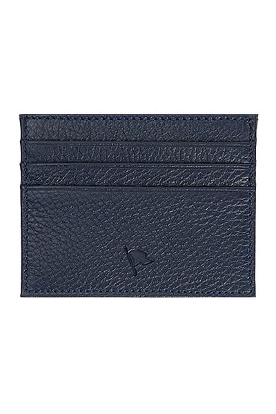 Tudors Genuine Leather Men's Navy Blue Wallet