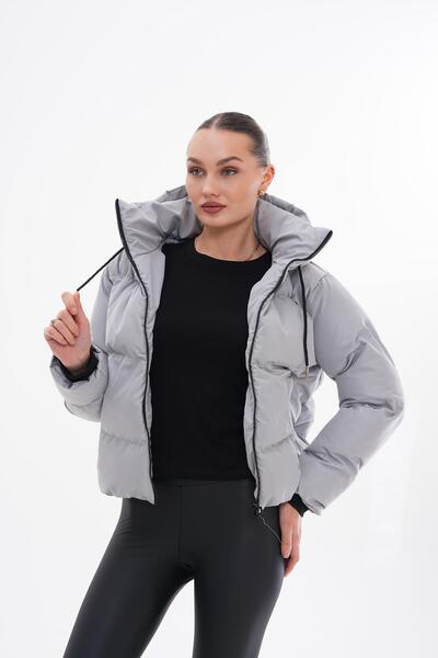 ŞİMAL Kadın Kapüşon Detaylı Dolgulu Şişme Mont 245323 -