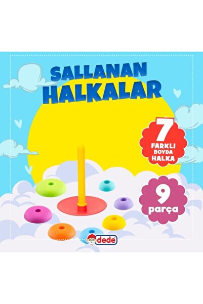 DeYiDo Sallanan Halkalar - Bebek Oyuncakları - Eğitici Oyuncak Eğlenceli Kule Dizme Renk Şekil Öğrenme Oyun