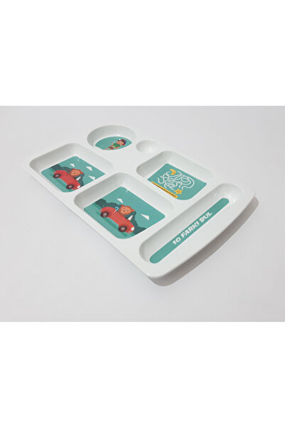 renkli çiçekler Patterned Melamine Tabildot Plate for Child Breakfast and Dinner Plate Dinner Tray for Kids