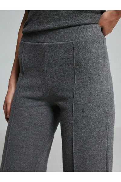 LC Waikiki Vision Women's Wide Leg Knitwear Pants with Elastic Waist