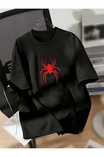 Touz Moda Unisex tričko oversize s potiskem Spider