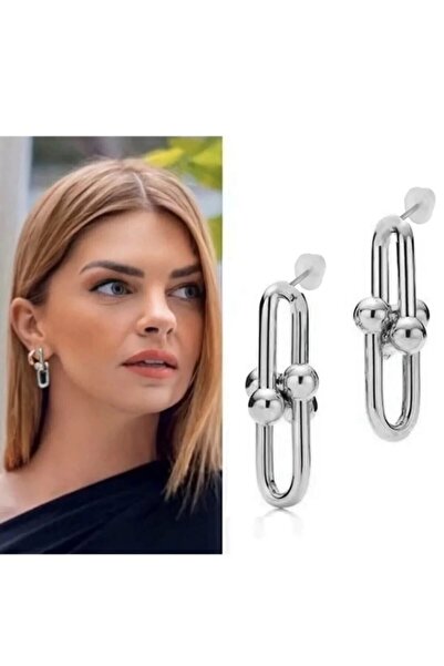 Alaçatı Accesories Tiffany Gümüş Rengi Şık Küpe