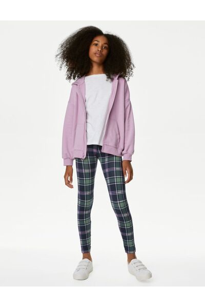 Marks & Spencer Ekose Desenli Legging Tayt (6-16 Yaş)