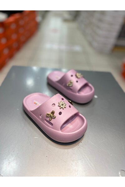 Akınal Bella Κοριτσίστικες πέτρινες παντόφλες ανοιχτή μπροστά