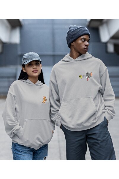 Tarzsokak Hanorac unisex de calitate pentru cupluri, combinație Tom și Jerry