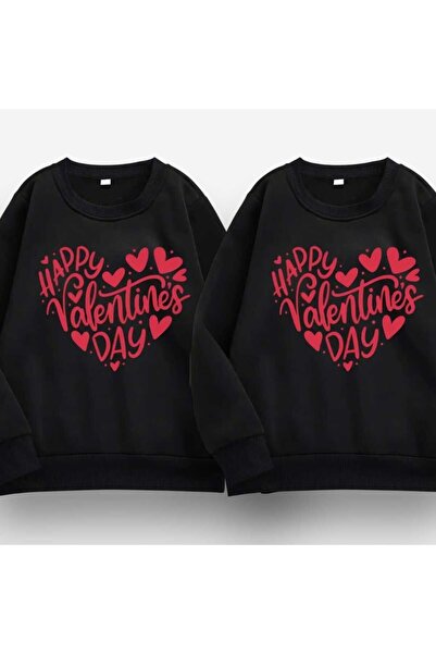 Tarzsokak عيد الحب الزوج الحبيب مزيج مطبوعة طاقم الرقبة Sweatshi كبيرة الحجم
