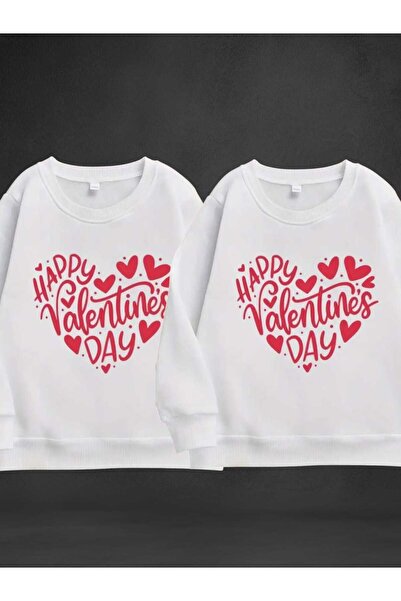 Tarzsokak عيد الحب الزوج الحبيب مزيج مطبوعة طاقم الرقبة Sweatshi كبيرة الحجم