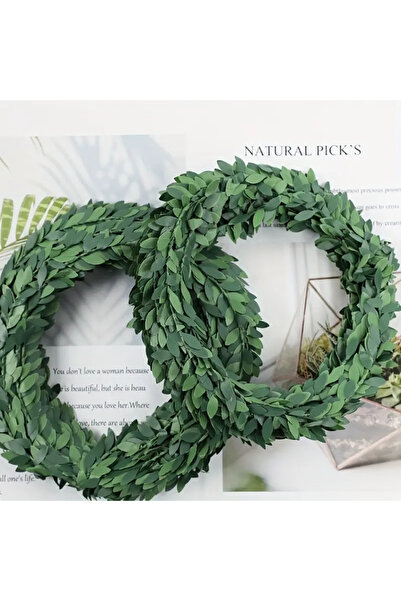 OGWANTO Yapay Tel Yaprak Şerit Yapay Taç Sarmaşık Süs 10 Mt