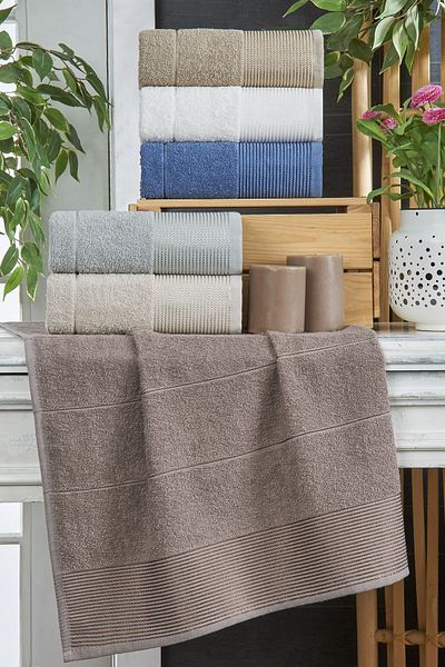 ÇIQRIK HOME Σετ πετσετών προσώπου 6 τεμαχίων 50x90 Jacquard Cotton Hand Face