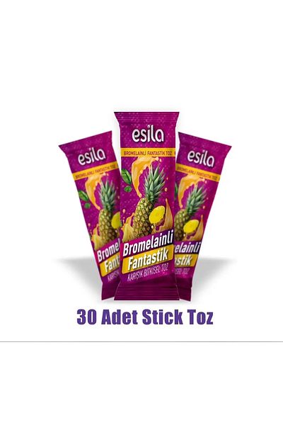 ESİLA Fantastic 30-Piece Stick Herbal Powder Tea with Bromelain