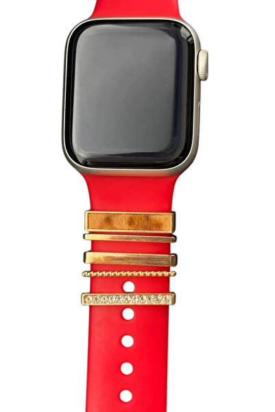 Vitastyle Altın Renk Taş Ve Leopar Detaylı Akıllı Saat Charm/Kordon Süsü