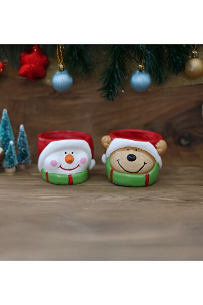 ÇAĞATÖLYE YILBAŞI YENİYIL NOEL BABA  PENGUEN SAKSI MUMLUK