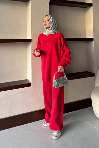 erk giyim Balloon Sleeve Knitwear Set