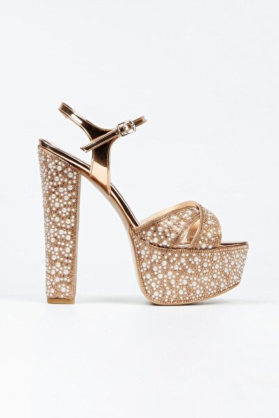 DARUGA Жіночі вечірні туфлі на високих підборах на платформі з відкритою спин...