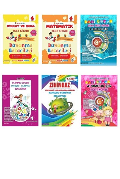 Nartest Yayınları 4.Sınıf Altın Beyin Matematik Dikkat ve Zeka Kitapları Tam ...
