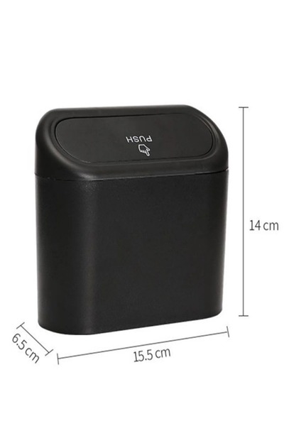 Fine Clean Black Color Portable Garbage Organizer for Auto Car - with Lid, 1 Piece